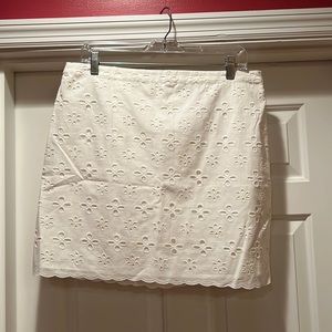 White eyelet skirt